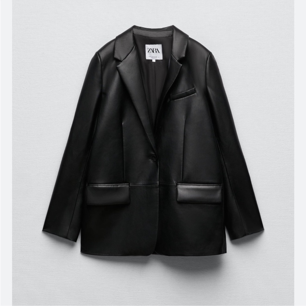 Zara Leather Blazer